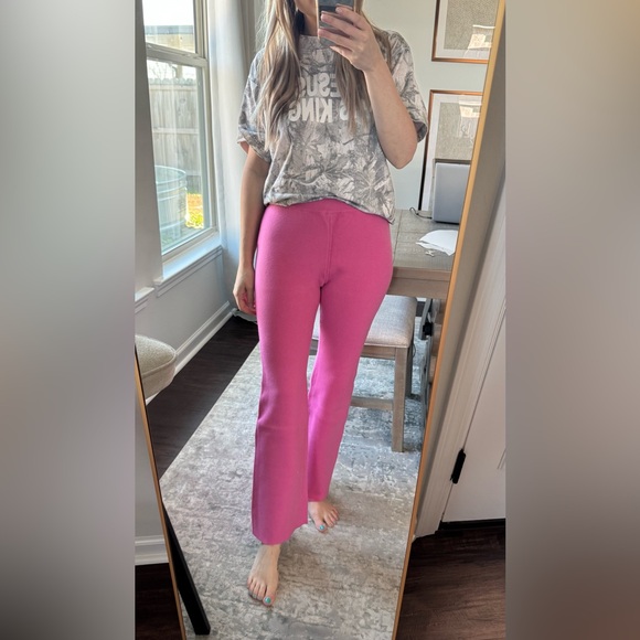 Bright Pink Flared Lounge Pants - Picture 2 of 12